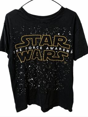 Large Star Wars Black T-Shirt 100% Cotton Good Condition Casual